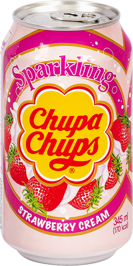 Напиток CHUPA CHUPS Клубничный крем газированный, 0.345л, предпросмотр