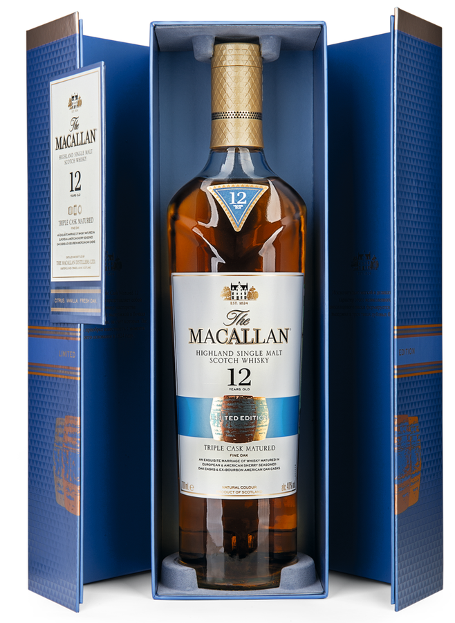 Виски MACALLAN Triple Cask Matured Шотландский односолодовый 12 лет 40%,  п/у, 0.7л, предпросмотр