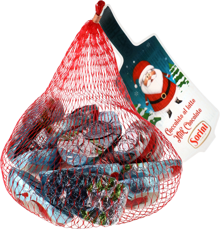 Набор конфет SORINI Christmas net из молочного шоколада с начинками и без, 100г, превью