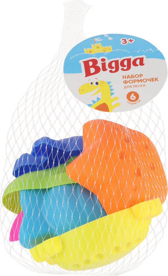 Набор игровой для песка BIGGA Морские обитатели, формочки для песка 6 
предметов, предпросмотр