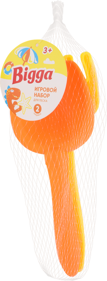 Набор игровой для песка BIGGA Лопатка и грабли, 21см, предпросмотр