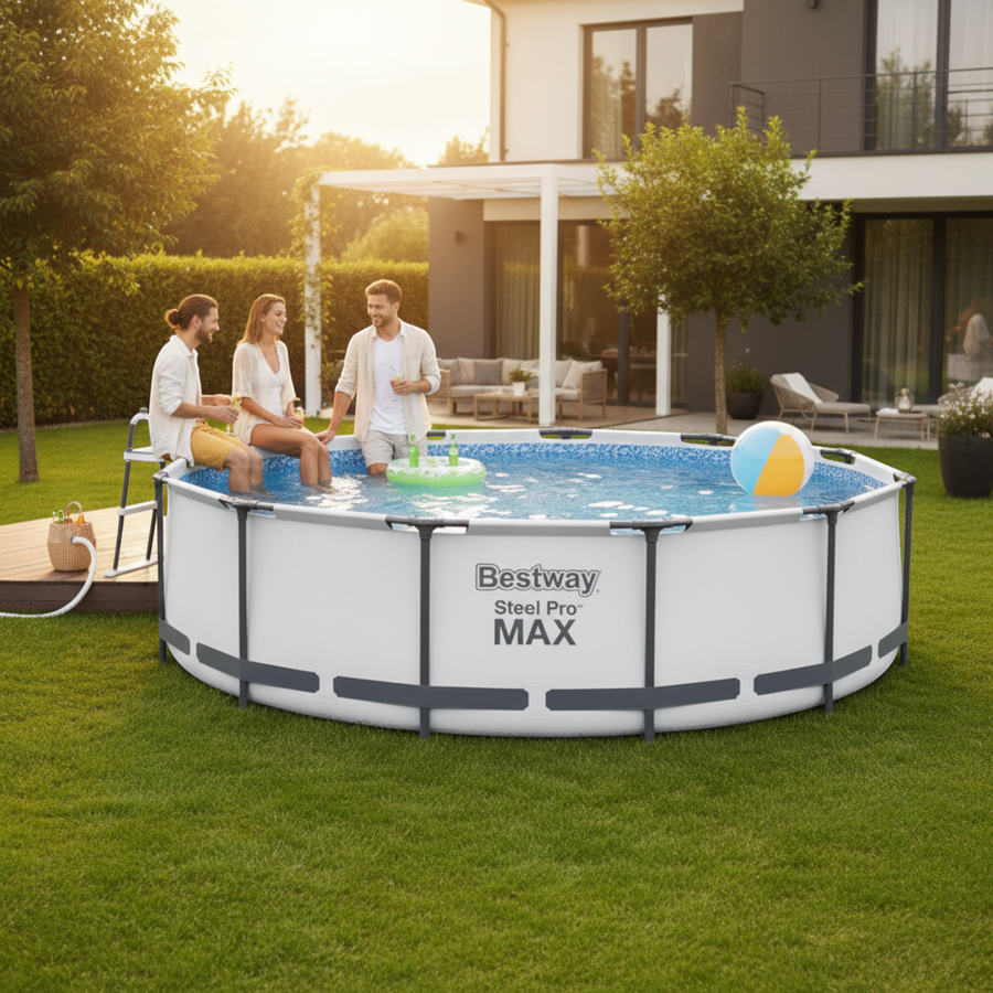 Бассейн каркасный Bestway Steel Pro Max 9150л 366х100см с фильтром- насосом и лестницей, предпросмотр