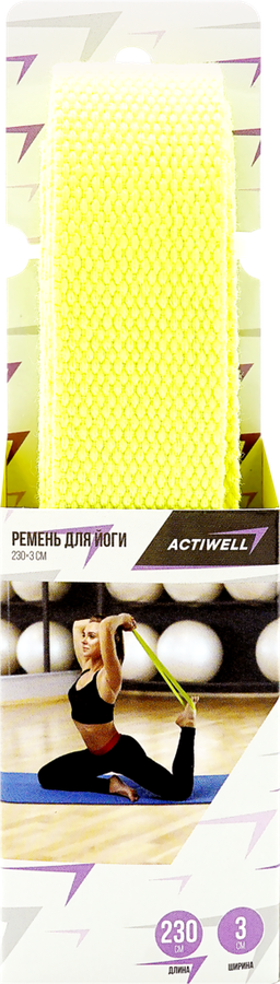 Ремень для йоги ACTIWELL 230х3см, Арт. GB-S1503/IR97417, предпросмотр
