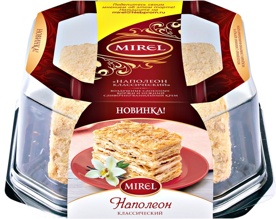 Торт слоеный MIREL Наполеон классический, 550г, предпросмотр
