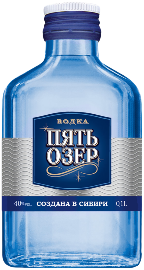 Водка ПЯТЬ ОЗЕР 40%, 0.1л, предпросмотр