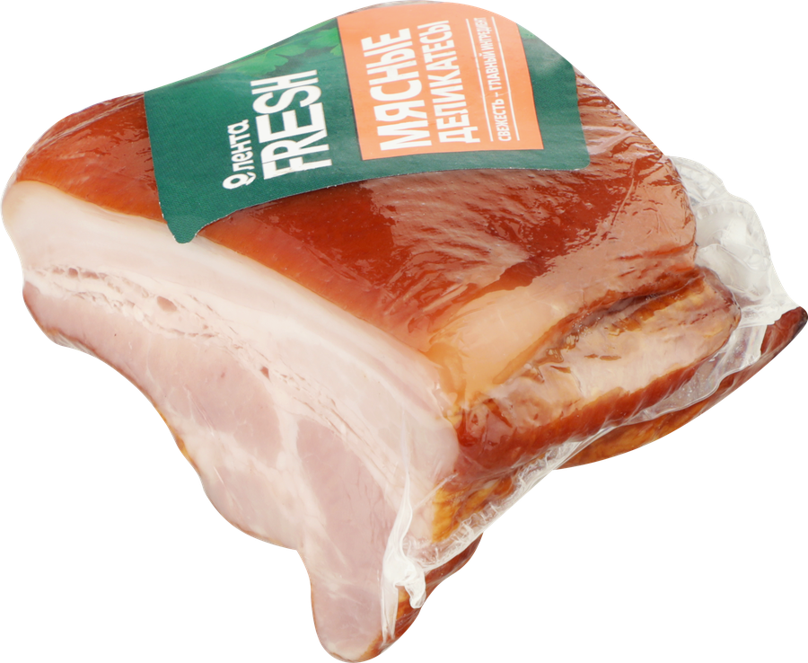 Грудинка копчено-вареная из свинины ЛЕНТА FRESH, весовая, превью
