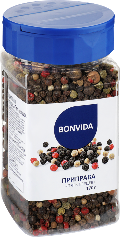 Приправа BONVIDA смесь Пять перцев, 170г, превью