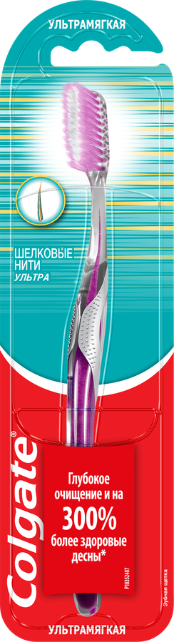 Зубная щетка COLGATE Шелковые Нити Ультра, ультрамягкая, превью