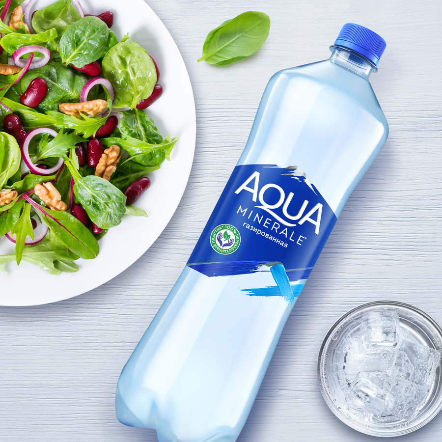 Вода питьевая AQUA MINERALE газированная, 1л, превью