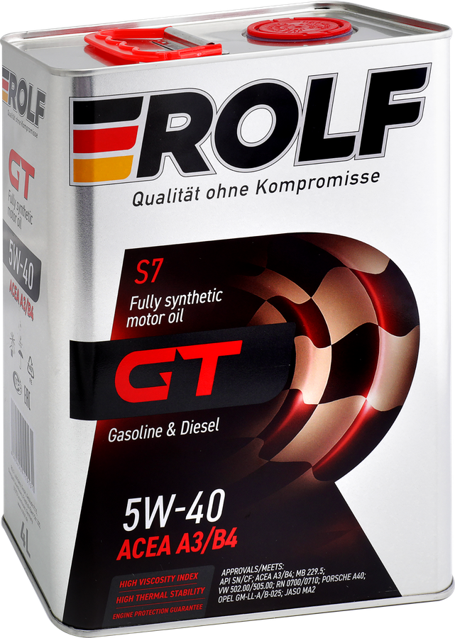 Масло моторное ROLF GT SAE 5W-40 API SN/CF, синтетическое, 4л, предпросмотр