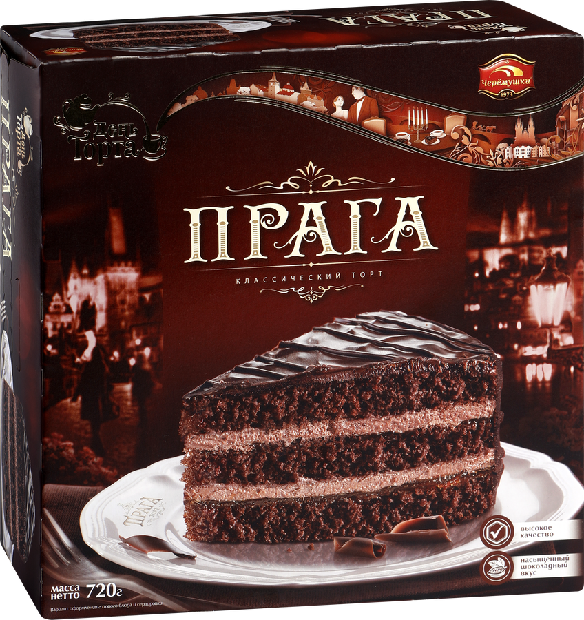 Торт ЧЕРЕМУШКИ День торта Прага, 720г, превью