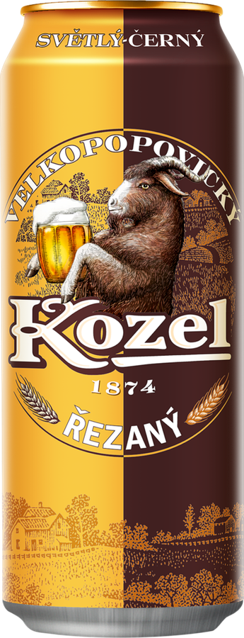 Пиво светлое VELKOPOPOVICKY KOZEL Rezany пастеризованное, 4,7%, ж/б, 0.45л, предпросмотр