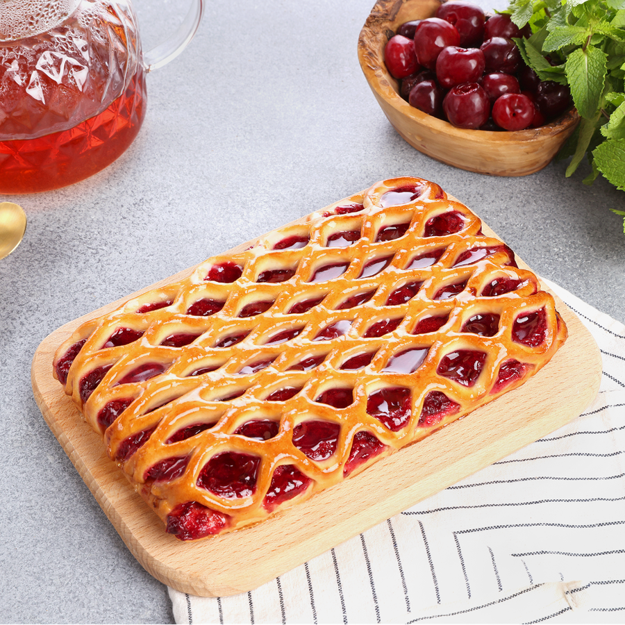 Пирог с клубникой постный ЛЕНТА FRESH, весовой, превью