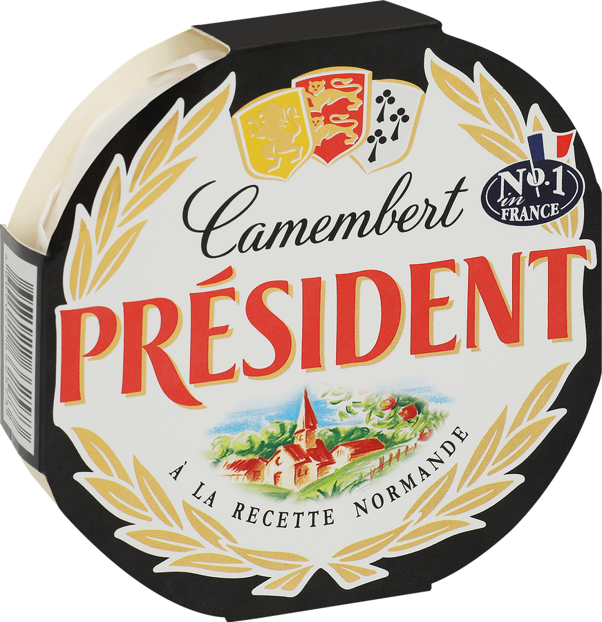 Сыр PRESIDENT Camembert с белой плесенью 45%, без змж, 125г, превью