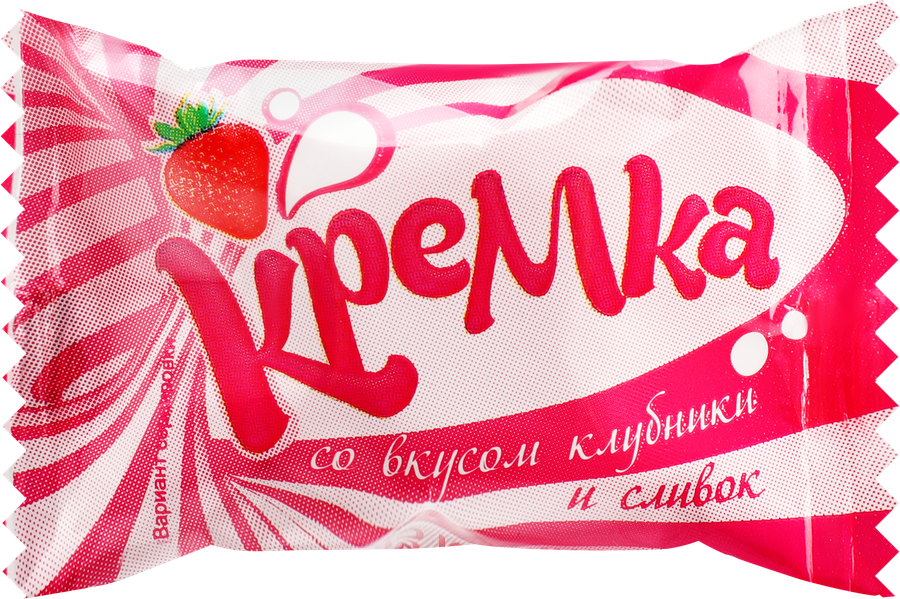 Карамель KDV Кремка со вкусом клубники и сливок, весовая, предпросмотр