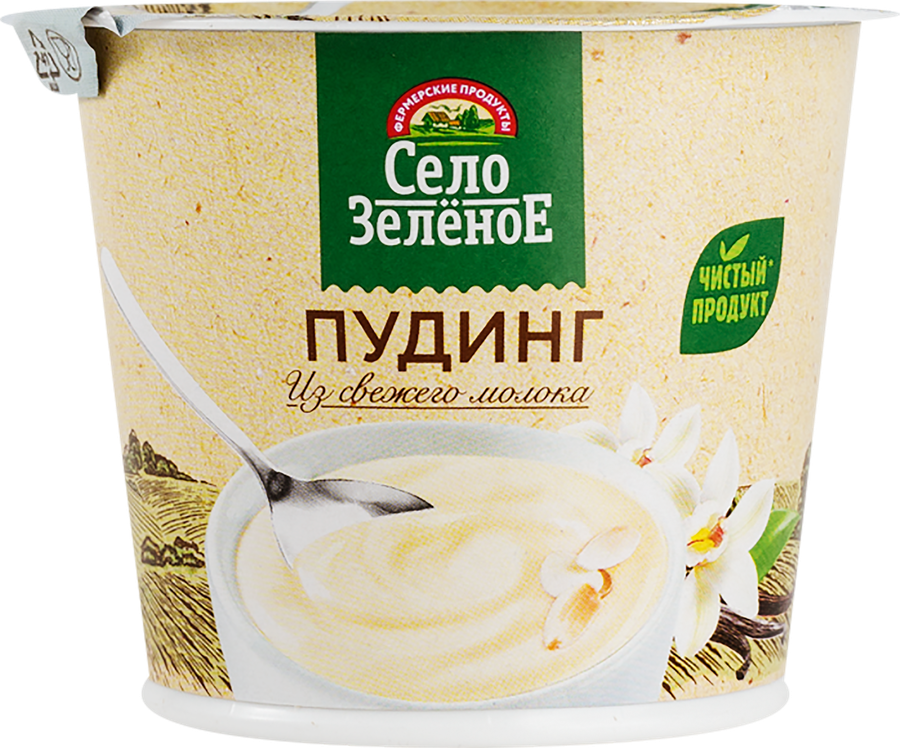 Пудинг СЕЛО ЗЕЛЕНОЕ Ваниль 3%, без змж, 120г, предпросмотр