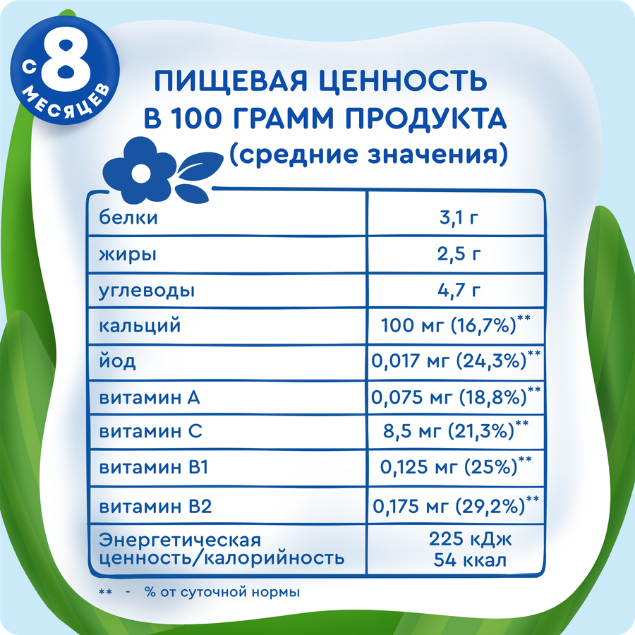 Молоко стерилизованное детское АГУША 2,5% обогащенное витаминами и йодом, с 8 месяцев, без змж, 200мл, предпросмотр