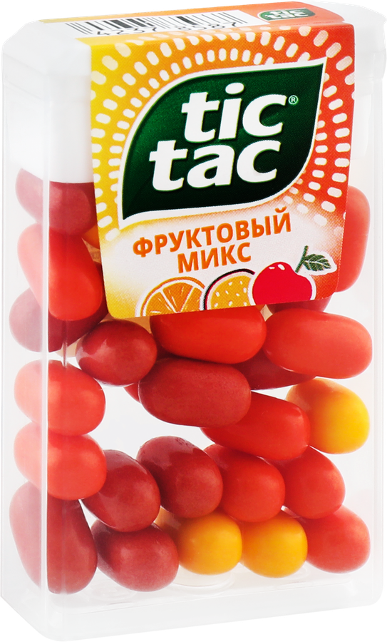 Драже TIC TAC Фруктовый микс (вишня, апельсин, маракуйя), 16г, предпросмотр