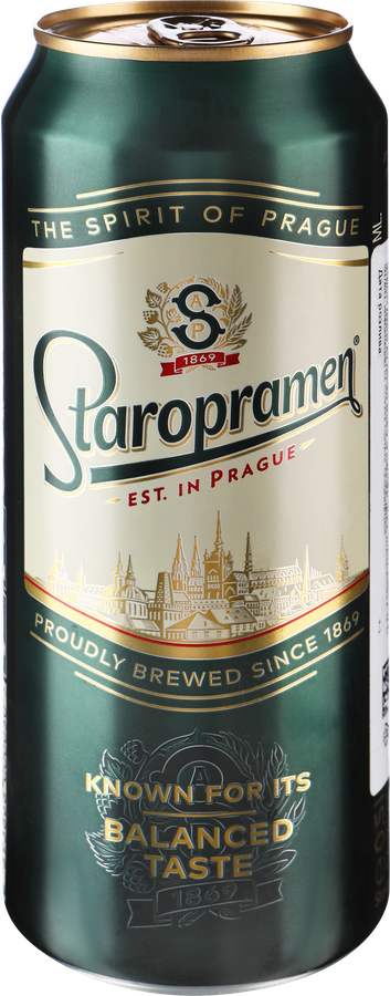 Пиво светлое STAROPRAMEN Premium фильтрованное пастеризованное 5%, 0.5л, превью