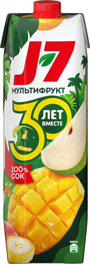 Сок J7 Мультифруктовый с мякотью, 0.97л, превью