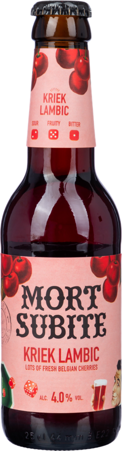 Напиток пивной светлый MORT SUBITE Kriek lambic фильтрованный 
пастеризованный, 4%, 0.25л, превью