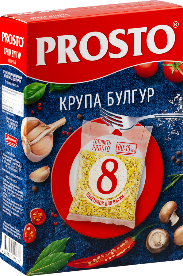 Булгур PROSTO, в пакетиках, 8х62,5г, предпросмотр