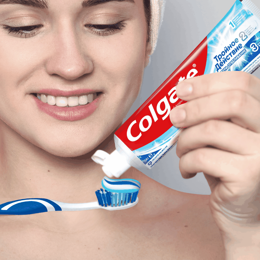 Зубная паста COLGATE Тройное действие Экстра отбеливание для восстановления естественной белизны зубов с первого применения, 100мл, превью