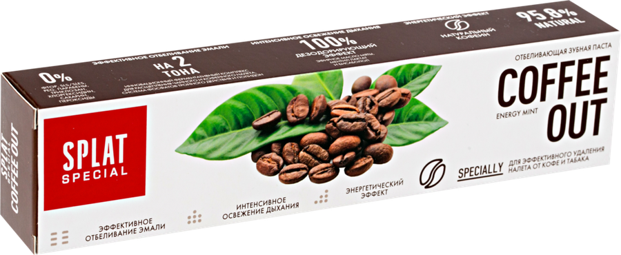 Зубная паста SPLAT Coffee Out От налета кофе и табака, 75мл, предпросмотр