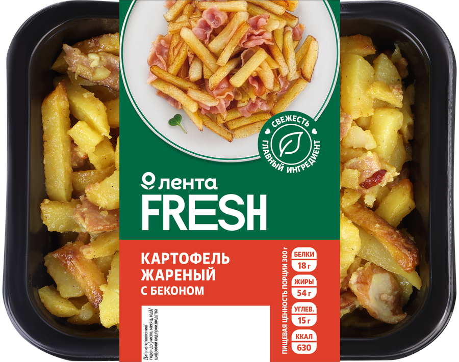 Картофель жареный с беконом ЛЕНТА FRESH, 300г, предпросмотр