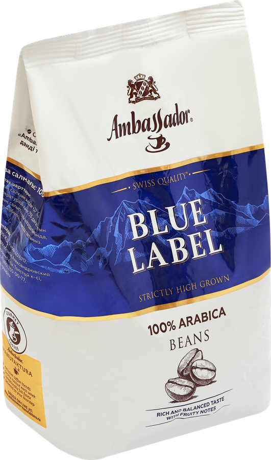 Кофе зерновой AMBASSADOR Blue Label натуральный жареный, 1кг, превью