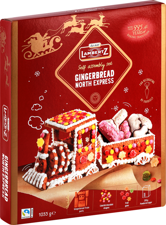 Набор LAMBERTZ Lebkuchen Eisenbahn, пряничный поезд, 1035г, предпросмотр
