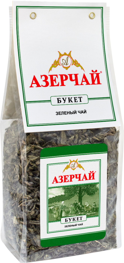 Чай зеленый АЗЕРЧАЙ Букет крупнолистовой, 200г, предпросмотр