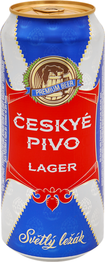 Пиво светлое CESKYE PIVO Lager фильтрованное пастеризованное 4,6%, ж/б, 
0.5л, превью