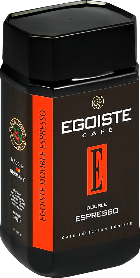 Кофе растворимый EGOISTE Double Espresso Freeze Jar сублимированный ст/б, 100г, превью
