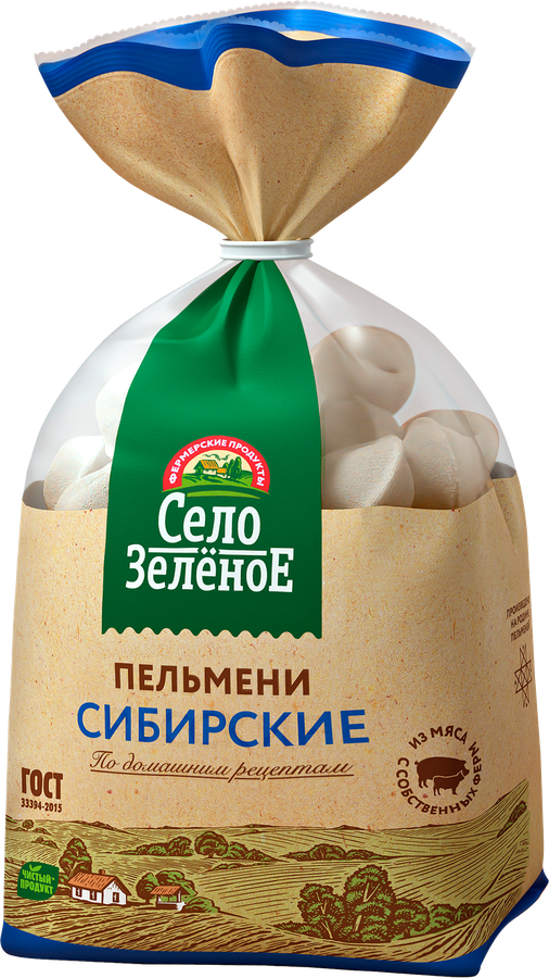 Пельмени СЕЛО ЗЕЛЕНОЕ Сибирские, категория В, 800г, предпросмотр
