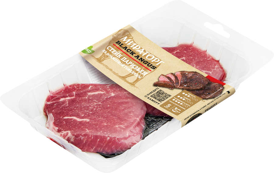 Стейк из говядины МИРАТОРГ Паризьен Black Angus, 290г, предпросмотр