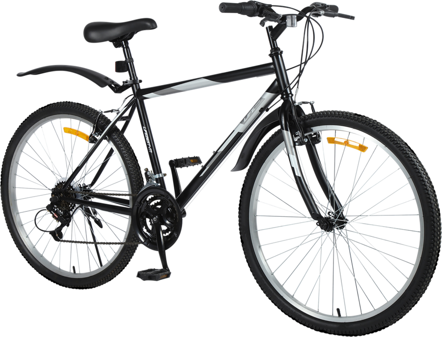 Велосипед Life 26" 18 скоростей, черно-серый, Арт. LFE26ST-M, предпросмотр