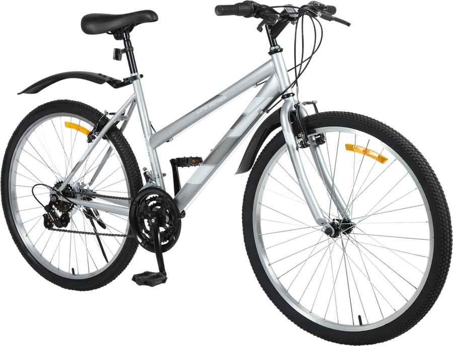Велосипед Life 26" 18 скоростей, серо-белый, Арт. LFE26ST-UW, превью