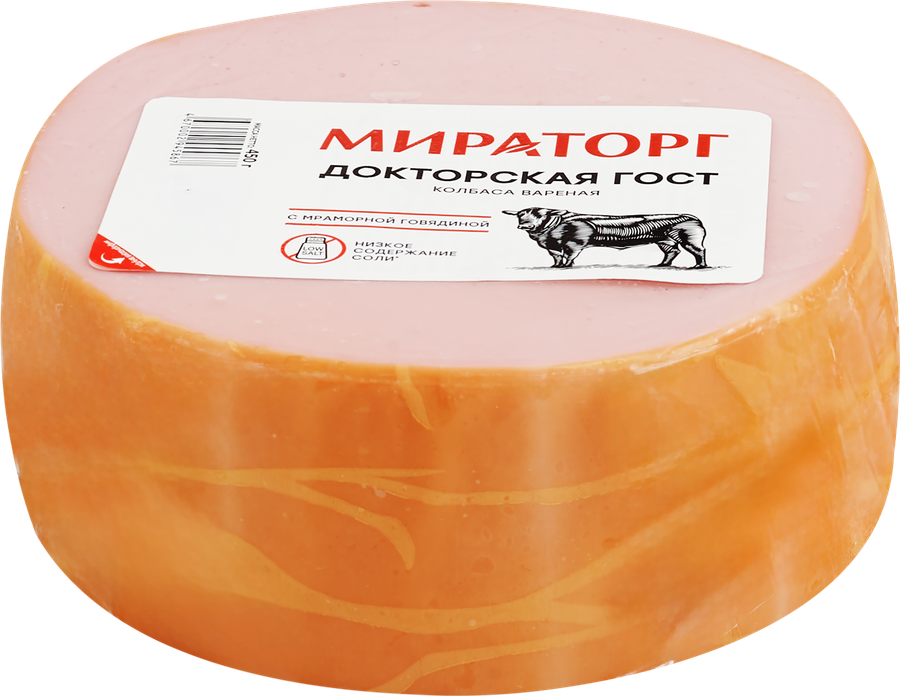 Колбаса вареная МИРАТОРГ Докторская, 450г, превью