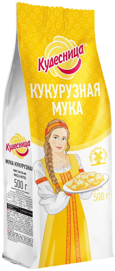 Мука кукурузная КУДЕСНИЦА тонкого помола, 500г, превью