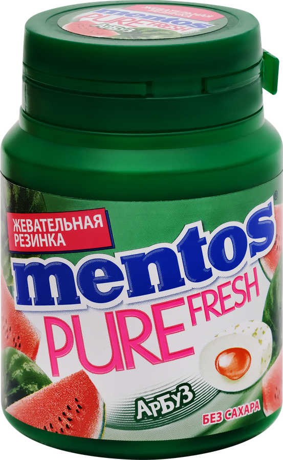 Жевательная резинка MENTOS Pure fresh со вкусом арбуза, 54г, предпросмотр