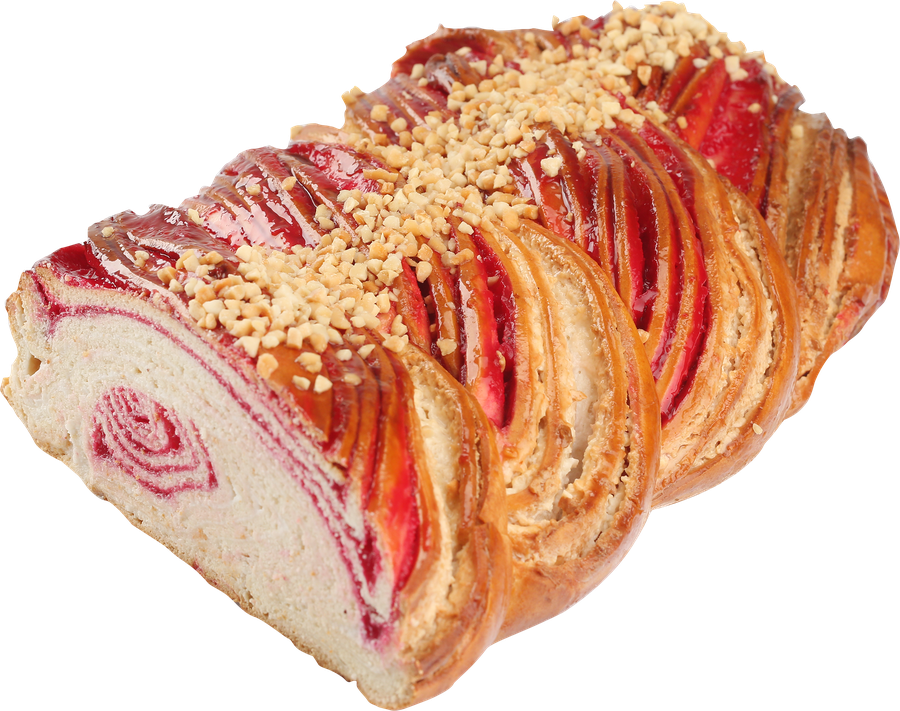 Сдобный крутень ЛЕНТА FRESH с творогом и вишневой начинкой, превью