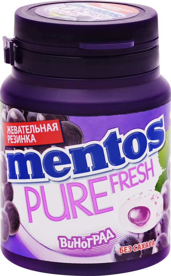 Жевательная резинка MENTOS Pure fresh со вкусом винограда, 54г, превью