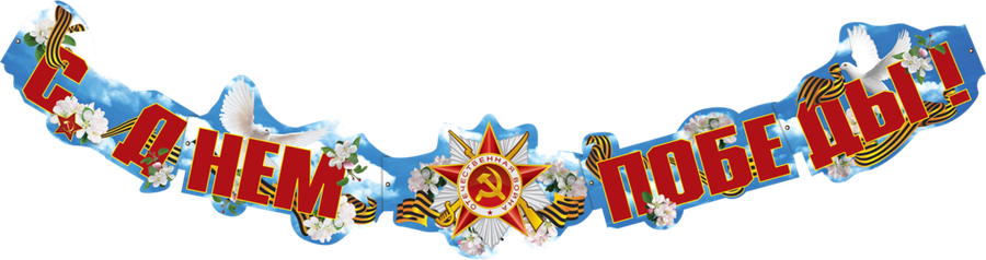 Гирлянда B&H С Днем Победы! Арт. BH1126, 2м, превью