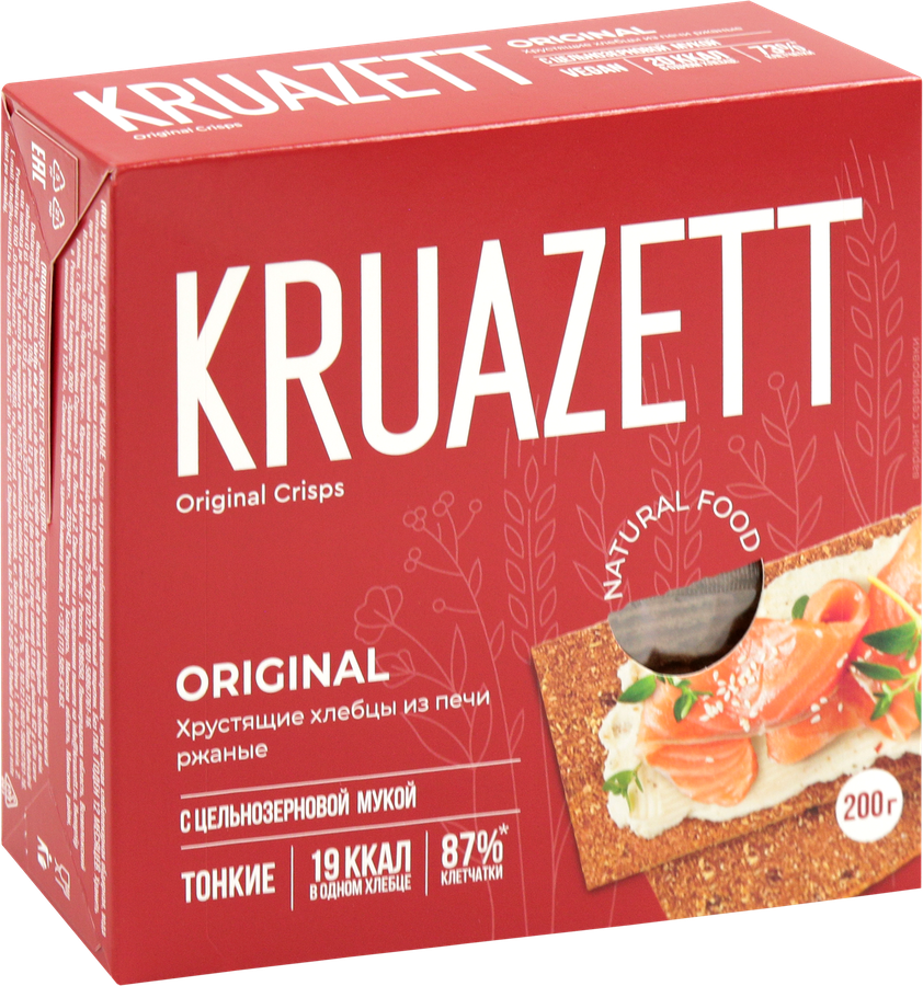Хлебцы KRUAZETT тонкие ржаные, 200г, превью