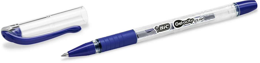 Ручка гелевая BIC ДжелСтик 0,5мм, синий,полупрозрачный корпус, превью