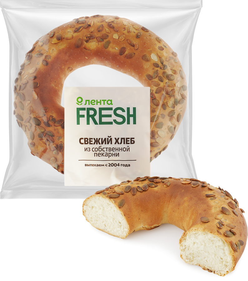 Хлеб зерновой бездрожжевой ЛЕНТА FRESH, 400г, предпросмотр