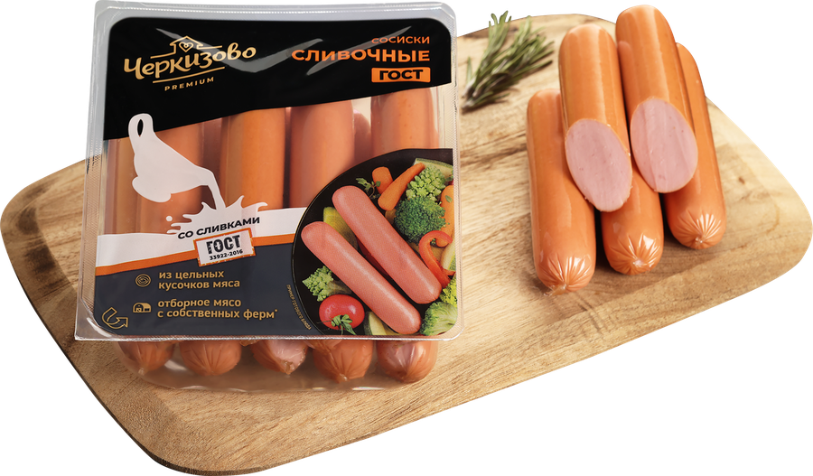 Сосиски ЧЕРКИЗОВО Сливочные ГОСТ, 450г, превью