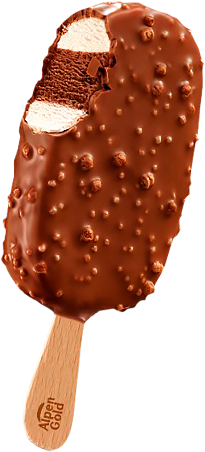 Мороженое ALPEN GOLD с молочным шоколадом Alpen Gold и хрустящим рисом,  без змж, эскимо, 90мл, превью