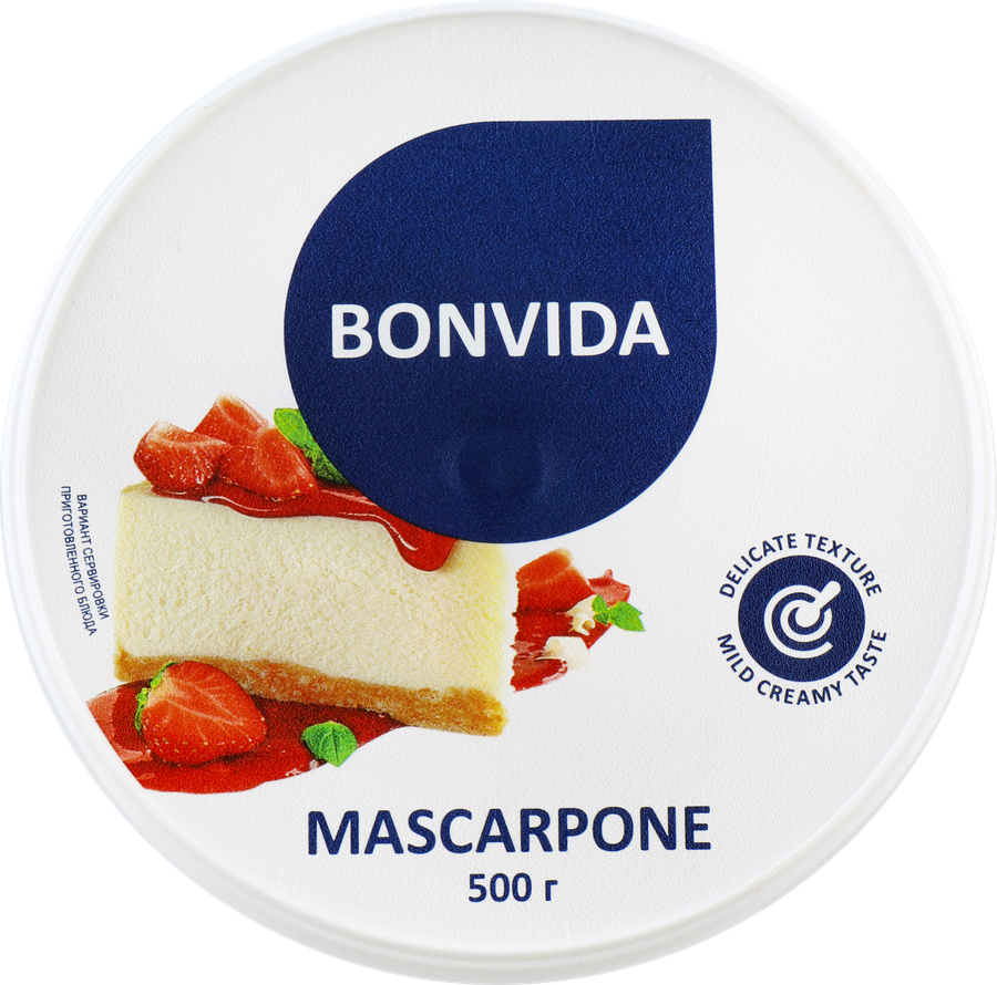 Сыр BONVIDA Маскарпоне 80%, без змж, 500г, предпросмотр